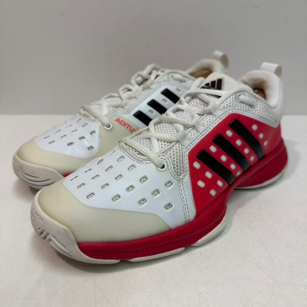 VGUC adidas Women's Barricade Classic Bounce tennis shoes White Pink Retro 6.5 M